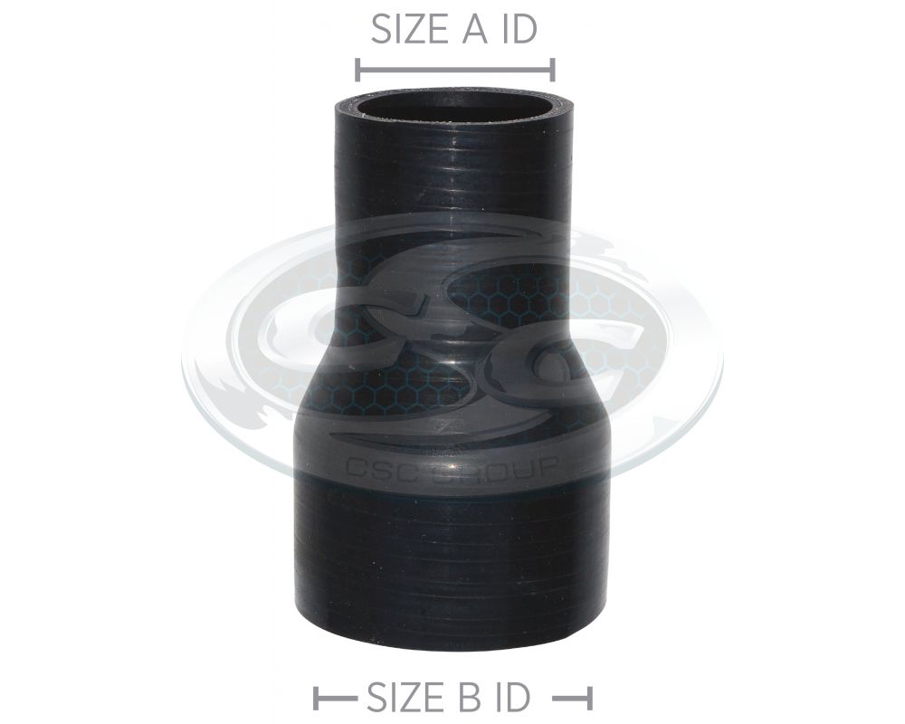 Black Silicone 4 PLY - Straight Reducers