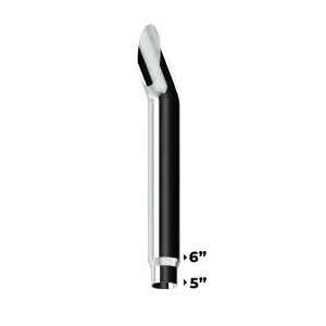 AUSSIE CURVE CHROME STACKS 6" OD > 5" OD X 54" LENGTH WITH 350C REDUCED TRADITIONAL SETUP