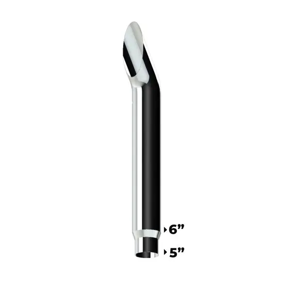 AUSSIE CURVE CHROME STACKS 6" OD > 5" OD X 60" LENGTH WITH 350C REDUCED TRADITIONAL SETUP