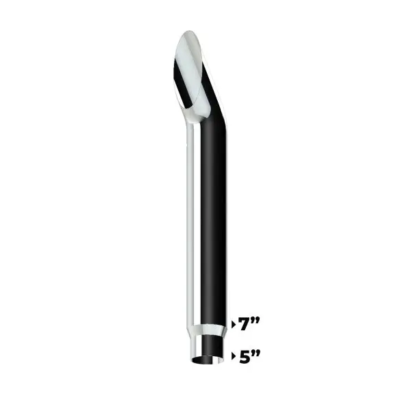 AUSSIE CURVE CHROME STACKS 7" OD > 5" OD X 36" LENGTH WITH 350C REDUCED TRADITIONAL SETUP