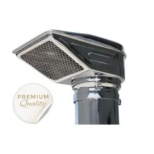 CHROME PLATED STAINLESS STEEL AIR RAM 5" INLET ID (NON LOUVERED)