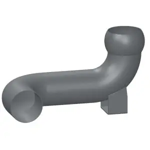 TCCSR590D80-A-ALUMINISED-STEEL-DOUBLE-BEND---DRIVER-SIDE