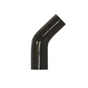BLACK SILICONE 4 PLY 45˚REDUCING ELBOW 2.5"ID X 3"ID