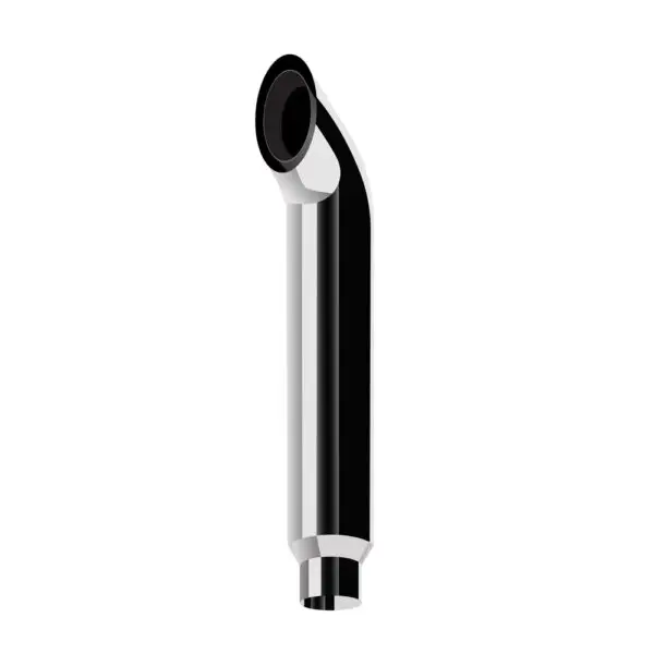 WEST COAST CURVE CHROME STACKS 7" OD > 5" OD X 64" LENGTH WITH 650C REDUCED TRADITIONAL SETUP