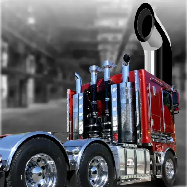 WEST COAST CURVE CHROME STACKS 8" OD > 5" OD X 54" LENGTH WITH 650C REDUCED TRADITIONAL SETUP - Image 2